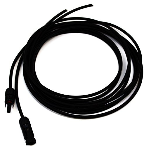 Renogy One Pair of 10ft. 12AWG Adaptor Kit Solar Cable PV with Female and Male Connectors, Connect Solar Panel and Charge Controller - size: 10FT12AWG