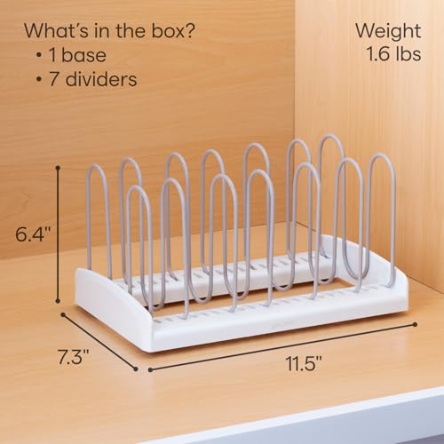 YouCopia StoreMore Adjustable Pan and Lid Rack, Pot Lids and Pans Organizer for Kitchen Cabinet Storage, Classic Edition - size: 11" Classic