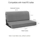RV Couch Covers for Sofa Bed - 2-Piece Stretchable Backrest & Seat Covers for Jackknife Sleeper Sofas (Grey) - color: Grey