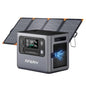AFERIY P280 Portable Power Station 2800W (Peak 5600W) with 400W Bifacial Solar Panel,2048Wh LiFePO4 Battery,Expandable to 10kWh,1800W AC Charging Less 38 mins,Solar Generator for Home Use,Camping,RVs - color: 2800W Power Station-E