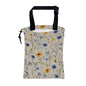 Car Garbage Bag Abstract Blue and Yellow Flowers Hanging Canvas Car Trash Bag Drawstring Car Back Seat Organizer for Car Back Front Seat Console with Adjustable Buckle - color: Abstract Blue and Yellow Flowers
