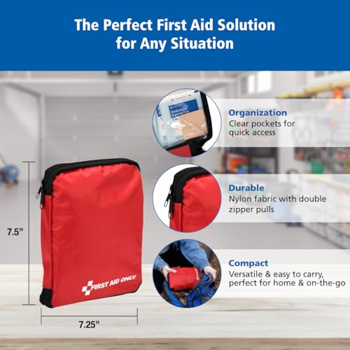 First Aid Only 313 Piece Home & Go Emergency First Aid Kit (91081) - size: 313 Piece