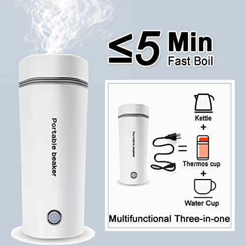 Electric Travel Kettle, Portable Electric Kettle, Mini Hot Water Boiler, Small Travel Tea Kettle Fast Boiling Water, One Cup Hot Water Maker, 350ml-White - color: Whit-350ml