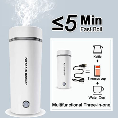 Electric Travel Kettle, Portable Electric Kettle, Mini Hot Water Boiler, Small Travel Tea Kettle Fast Boiling Water, One Cup Hot Water Maker, 350ml-White - color: Whit-350ml