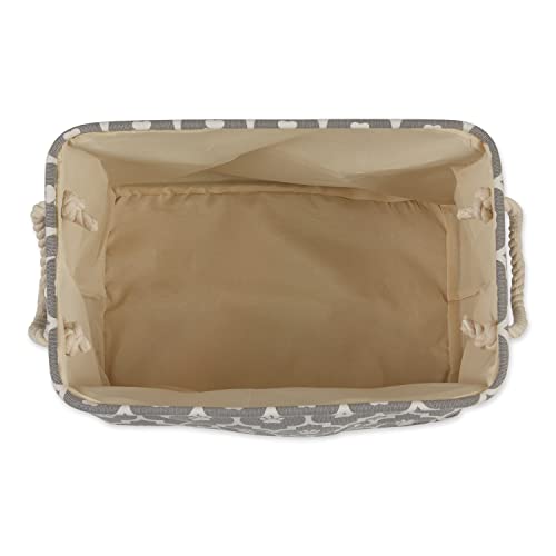 Bone Dry Pet Storage Collection Lattice Paw Print, Gray, Medium Rectangle - color: Gray, size: Medium Rectangle