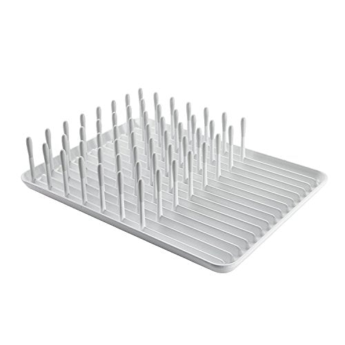 OXO Good Grips Compact Dish Rack, Biscuit, 13-3/4" x 10-3/8" x 3-1/2" h for Storage - size: 13-3/4" x 10-3/8" x 3-1/2" h