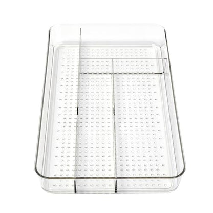 Dial Industries Small Utensil Silverware Kitchen Drawer Organizer, Clear - color: Clear, size: 13"L x 7.5"W x 1.6"H