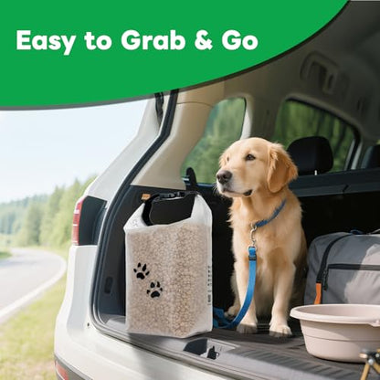 Dog Food Storage Bag with Roll-Top Closure, for Camping Trip, Dog Boarding, Food Grade, 14 Cups