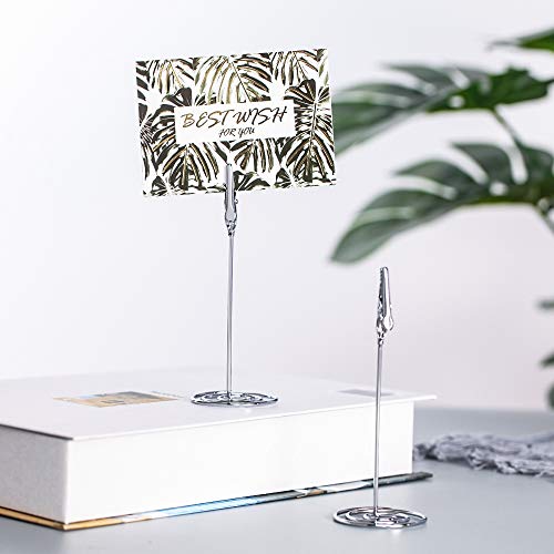 Artliving 12pcs Place Card Holder Memo Holder Clip Photo Holder Table Number Holder Sliver - color: Silver