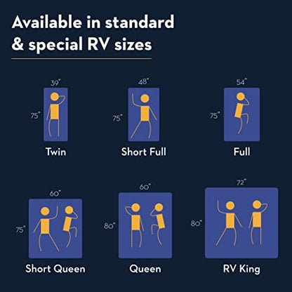 Full Mattress for RV Camper, 8-Inch Memory Foam - CertiPUR-US Certified RV Mattress for a Comfortable Sleep - Open Cell Foam Trailer Bed Mattresses (54” x 75”)