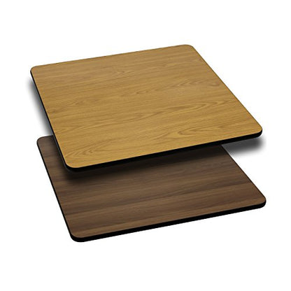 Flash Furniture Glenbrook 24" Square Table Top with Natural or Walnut Reversible Laminate Top - color: Natural/Walnut, size: 24" Square