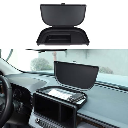 TOYCIDFG Dashboard Storage Organizer Tray with Lid for Ford Maverick 2022-2024, Behind Screen Pocket Organizer Insert Accessories