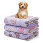 1 Pack 3 Blankets Fluffy Premium Fleece Soft Pet Blanket Flannel Throw for Cat Dog Puppy (Medium 30x20'', Paw-Purple) - color: Purple,purple,purple, size: 30x20 inch(Pack of 3)
