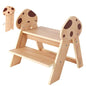 Beech Wooden Toddler Step Stool, 2-Step Foldable Stool for Kids with Non-Slip Surface, Baby Bathroom Stool for Potty Training, Bathroom Sink, Kitchen Counter with Cute Mushroom Design - style: Mushroom
