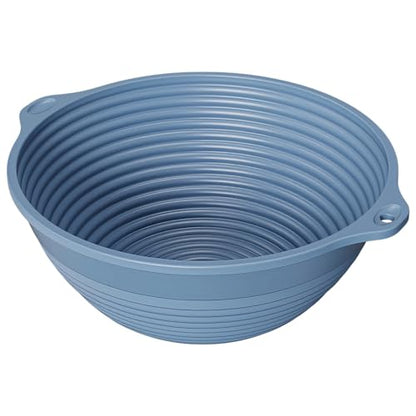 Collapsible Silicone Mixing Bowl, 8.9 Inch Portable Foldable Food Storage Container for Camping, Hiking, & Kitchen Use
