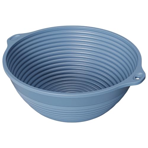 Collapsible Silicone Mixing Bowl, 8.9 Inch Portable Foldable Food Storage Container for Camping, Hiking, & Kitchen Use