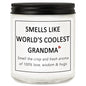 Grandma Gifts, Mothers Day Gift for Grandma from Grandchildren Granddaughter Grandkids, Smells Like World's Coolest Grandma Lavender Candles - style: Grandma