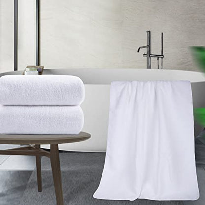 POLYTE Quick Dry Lint Free Microfiber Bath Sheet, 35 x 70 in, Pack of 2 (White) - color: White