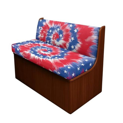NDISTIN Blue&Red Tie Dye Camper Couch Cushion Covers Dinette 2Pcs Camper Couch Cover for RVS Anti-Slip Stretchy Rv Seat Covers Dinette Booth Cushions for RV Camper Car Bench Seats - color: Blue&red Tie Dye