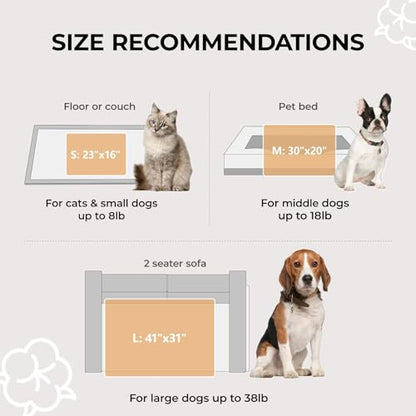 1 Pack 3 Calming Blankets Fluffy Premium Fleece Pet Blanket Soft Sherpa Throw for Dog Puppy Cat Beige Small (23" x16'') - color: Beige, size: Small (Pack of 3)
