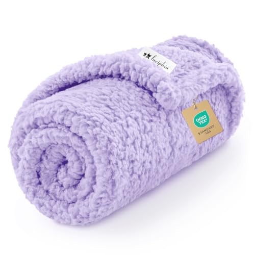 Luciphia Premium Fleece Dog Puppy Blanket Soft Pet Sherpa Calming Cat Blankets Throw for Small Medium Dog Cat(Violet,41x31 inches) - color: Violet, size: 41x31 inches