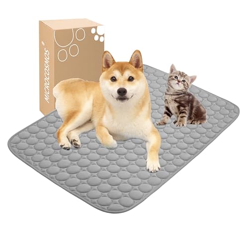 MICROCOSMOS Summer Cooling Mat & Sleeping Pad- Water Absorption Top, Materials Safe, Easy Carry, EZ Clean. Keep Cooling for Pets, Kids and Adults.(Dark Grey, 28" x 22") - color: Dark Grey, size: 28" x 22"