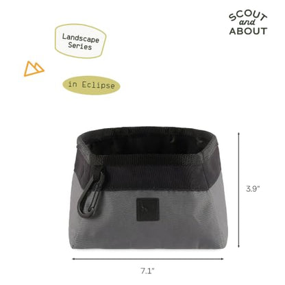 P.L.A.Y. Collapsible Dog Water & Food Bowl - Great Dogs, Travel, On-the-go, Hiking, Outdoors - Portable, Folds Flat, Waterproof, Easy Clean, 2.3L Capacity (Eclipse) - color: Eclipse