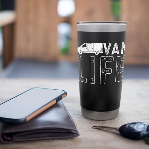 Vanning Vanlife Van Life Stainless Steel Insulated Tumbler - color: Black