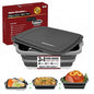 Collapsible Large (8L) BBQ Marinating Tub w/ Cutting Board | Multipurpose Food-Grade TPE Prep Tub w/ Lid | Built-In Colander & Drain Plug - For Camping | Tailgate | Picnic - Slate Black - size: Large