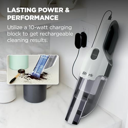 Shark Cyclone PET Handheld Vacuum with, HyperVelocity Suction, Powerful Pet Hair Pickup, Lightweight, XL Dust Cup, Including Upholstery Tool, 8" Crevice Tool, Scrubbing Brush, Pearl White, AA701 - style: Cyclone w/ 3 attachments
