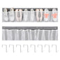 2 Pack RV Shoe Storage Solutions, Hanging Shoe Organizer with 8 Large Pockets, Wall Mounted Bedside Caddy for Entryway, Camper, Dorm & Bedroom Organization, Gray