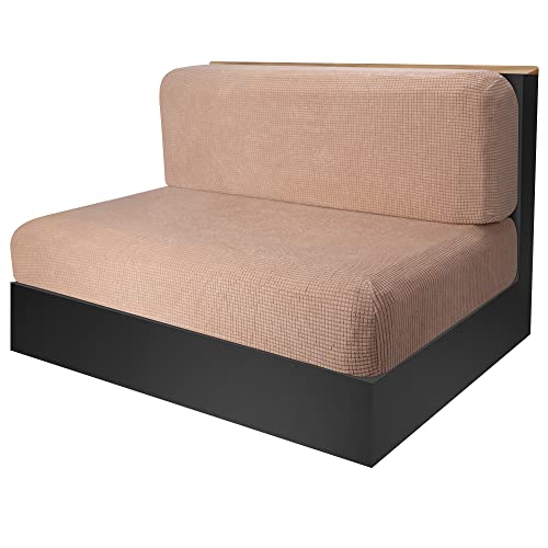 Tlswshsy RV Dinette Cushion Covers-Stretchable Loveseat Sofa Furniture Protector -Elastic Camper Cushion Slipcoversfor RV Camper Car Bench (Khak) - color: Khak