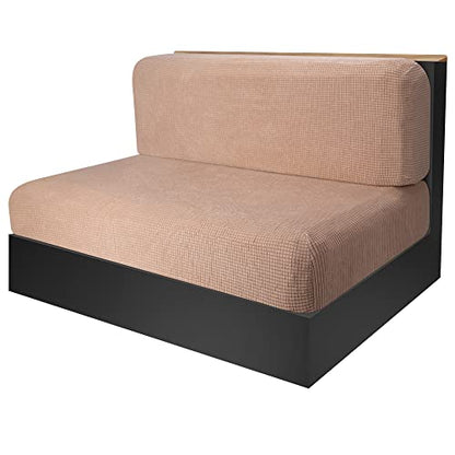 Tlswshsy RV Dinette Cushion Covers-Stretchable Loveseat Sofa Furniture Protector -Elastic Camper Cushion Slipcoversfor RV Camper Car Bench (Khak) - color: Khak