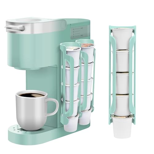 K Cup Holder for Keurig: Coffee Pod Holder for Counter Small Space - Kcup holders for Wall Mount (2, Oasis Blue) - color: Oasis Blue, size: 2 Pack /For 10 K-Cups