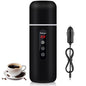 Car Kettle,Portable Electric Travel Kettle,12V/24V Car Coffee Warmer,420ML Hot Water Boiler,Small Hot Water Heater, Mini Hot Water Boiler with Built-in Magnetic Induction Stirring for Tea Coffee Milk - color: Black