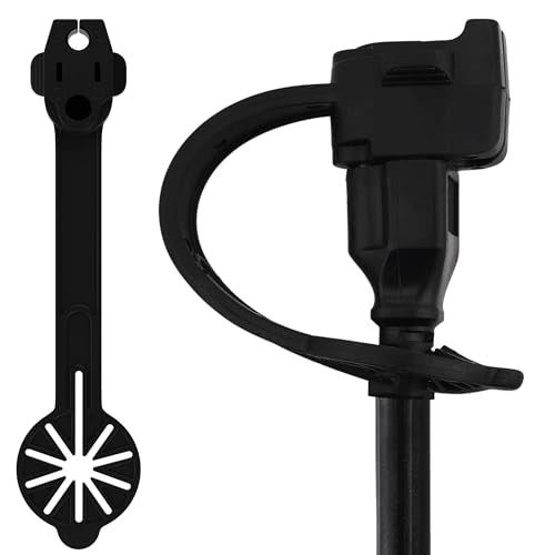 Outdoor Weatherproof Plug Cover - Extension Cord Waterproof Protector Covers for 120v Electric, 3 Prong Male End Weather Proof Exterior Ends Caps for Outside Electrical Plugs (2,Black) - color: Black