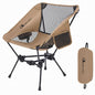 MOON LENCE Portable Camping Chair Lightweight Foldable Chair - The 4th Generation Portable Folding Chair - Compact, Ultralight Folding Chairs for Hiking Mountaineering Beach - color: Khaki