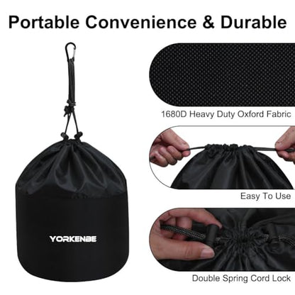 Camping Cookware Mess Kit Bag, High Capacity Camping Tableware Storage Bag, Drawstring Heavy Duty Water Resistant Cookware Organizer for BBQ Outdoor Cooking Essentials (2)