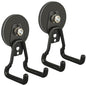 ULIBERMAGNET New Upgraded Large Magnetic Hooks,Strong Heavy Duty Magnet Hooks for Power Drill,Broom,Garden Tools,Pegboard,Garage,Workshop,Hardware, 2 Pack Magnet Storage Holder for Hanging(Black) - style: V1 Pro 2.59" Strong Medium L Black