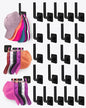 Multi-Purpose Hat Organizer (22-Pack), Strong Adhesive Hat Hooks for Wall, Two Mounting Options, Black - color: Black, style: 22-pack