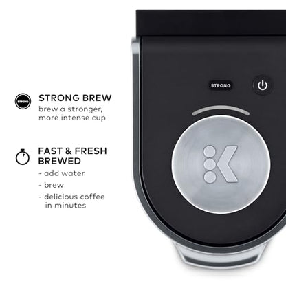 Keurig K-Mini Plus Single Serve K-Cup Pod Coffee Maker, with 6 to 12oz Brew Size, Stores up to 9 K-Cup Pods, Travel Mug Friendly, Matte Black - color: Matte Black