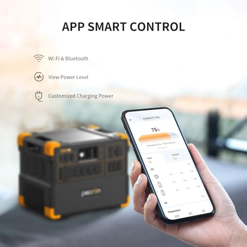 PECRON Portable Power Station 3072Wh E3600LFP, 5x3600W AC Outlets Power Station, LiFePO4 Battery Backup Expanded to 18.43kWh, Fast Charging Solar Generator for Home Use, RV, Camping, CPAP, Emergencies - style: E3600LFP