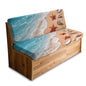 Beach Starfish Conch Print 2 Pcs RV Dinette Cushion Covers Scratch-Resistant Camper Cushion Slipcover Fuzzy Sofa Furniture Protector Include 1 Backrest Covers and 1 Bench Covers - color: Beach Starfish Conch