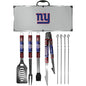 NFL Siskiyou Sports Fan Shop New York Giants Steel Tailgater BBQ Set w/Case 8 piece Gray