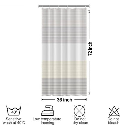 Boho Shower Curtain for Bathroom 36x72 inches White Grey Lines Waterproof Shower Curtain Set with Hooks Bohemian Stripe Fabric Stall RV Shower Curtains - color: Beige, size: 36"W x 72"L (Pack of 1)