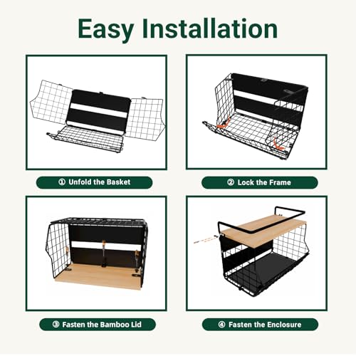 3-Tier Magnetic Shelf for Fridge with Divider & Bamboo Top, Fruit Basket Potato and Onion Storage Bins, Kitchen Large Container Magnetic Spice Rack for Refrigerator, Kitchen Counter, Fridge Organizer - size: 1 Pack