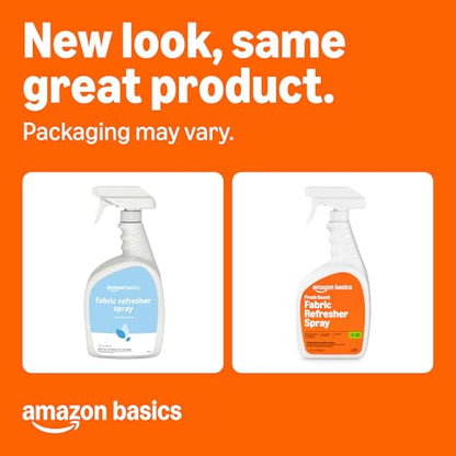 Amazon Basics Fabric Spray, Fabric Freshner, Fresh Scent, 32 fl oz, Pack of 2, Packaging May Vary