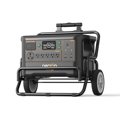 PECRON Portable Power Station F3000LFP with Cart Kit, 3072Wh Solar Camping Generator, 3600W Solar Generator for RV, Home Use, CPAP - style: F3000LFP+Cart