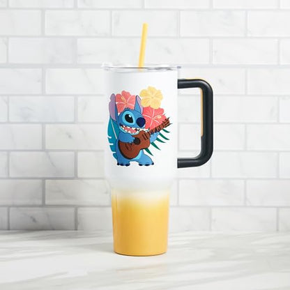 Disney's Stitch Hawaiian 40 Oz. Stainless Steel Tumbler - color: Stitch Holding Guitar