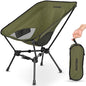 MARCHWAY Lightweight Folding Camping Chair with Spring Lock, Stable Compact Portable for Outdoor Camp, Travel, Beach, Picnic, Festival, Hiking, Backpacking (Lowback Green) - color: Lowback Green